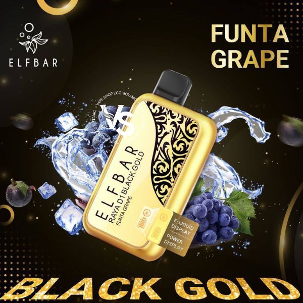 Elfbar Raya D1 13000 Puff Black Gold Disposable Vape - Vape Shop Eco ...