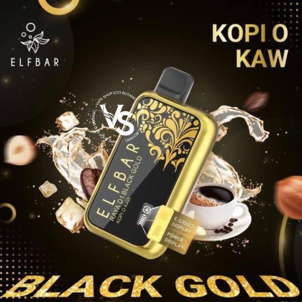Elfbar Raya D1 13000 Puff Black Gold Disposable Vape - Vape Shop Eco ...